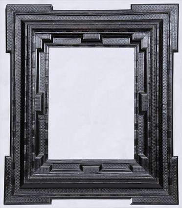 Appraisal: DUTCH TH C EBONIZED FRAME x in x in sight