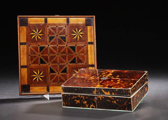 Appraisal: Good English Nickel Silver-Set and Bone-Edged Tortoiseshell Lap Desk third