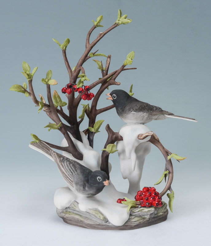 Appraisal: BOEHM PORCELAIN BIRD SCULPTURE Slate Colored Junco - Measures approx