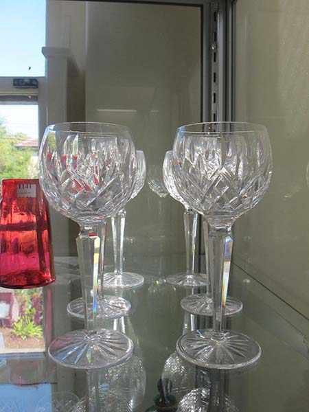 Appraisal: SET OF SIX WATERFORD CRYSTAL HOCK WINES