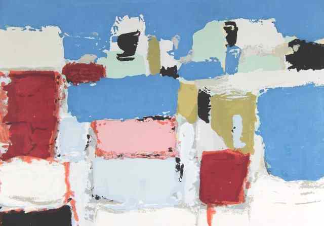 Appraisal: Nicholas de Stael MEDITERRANN E signed and numbered silk screen