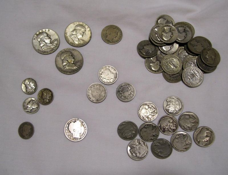 Appraisal: Misc Silver Coins Includes - Franklin Dollars - Barber Quarters