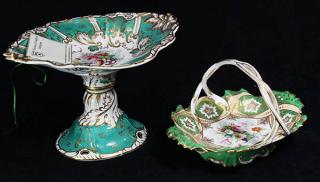 Appraisal: lot of English porcelain group likely Chamberlain's Worcester consisting of