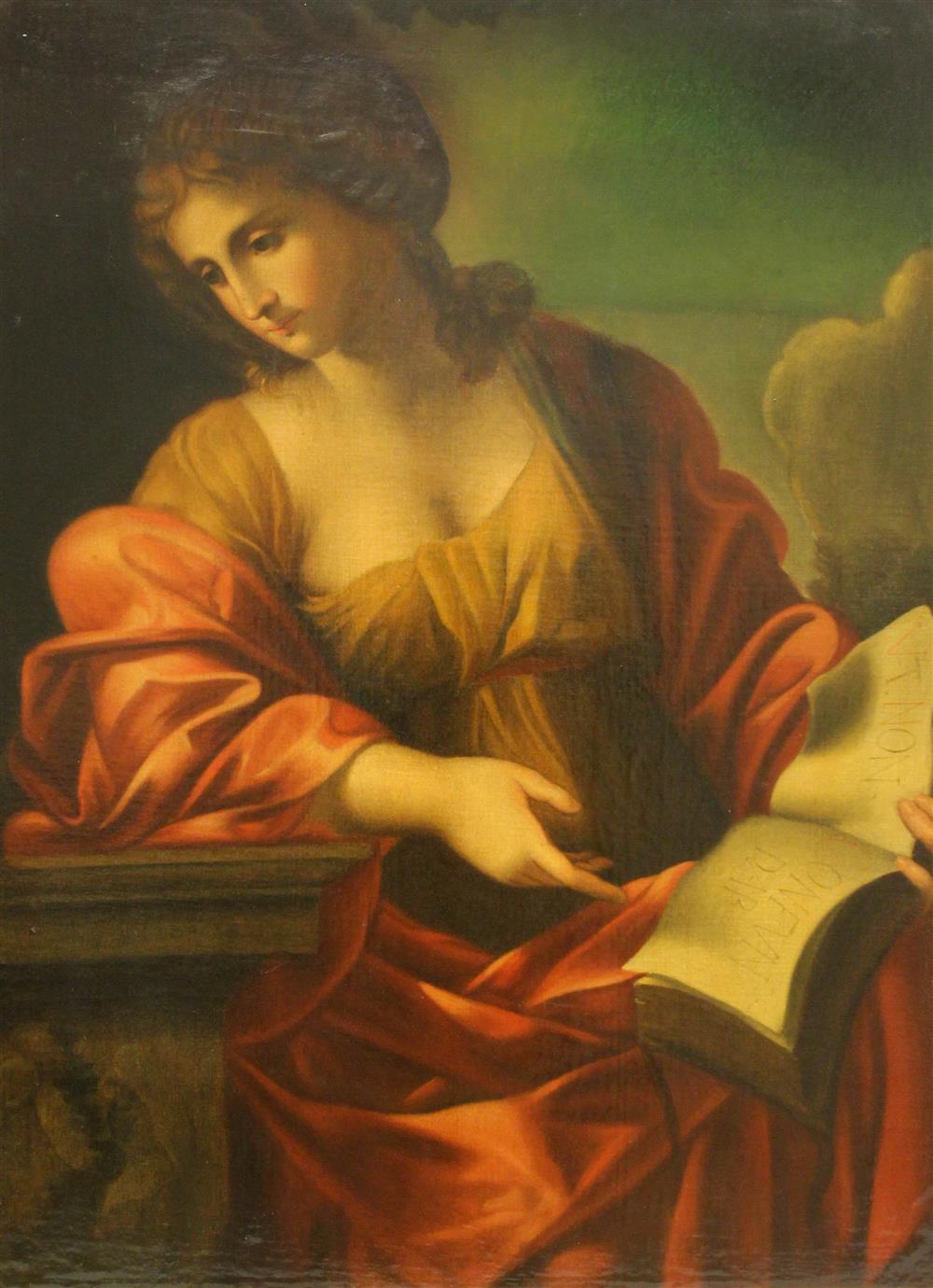 Appraisal: AFTER GIOVANNI FRANCESCO ROMANELLI TH CENTURY THE CUMAEAN SYBIL Oil