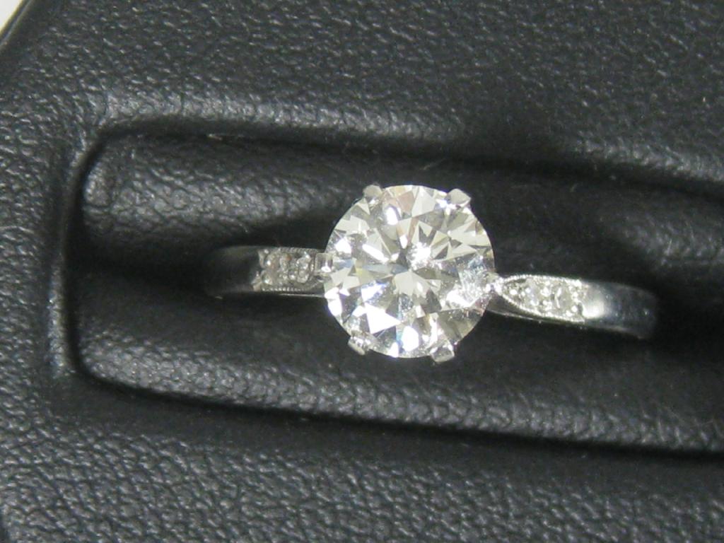 Appraisal: A single stone Diamond Ring the brilliant-cut stone approx carat