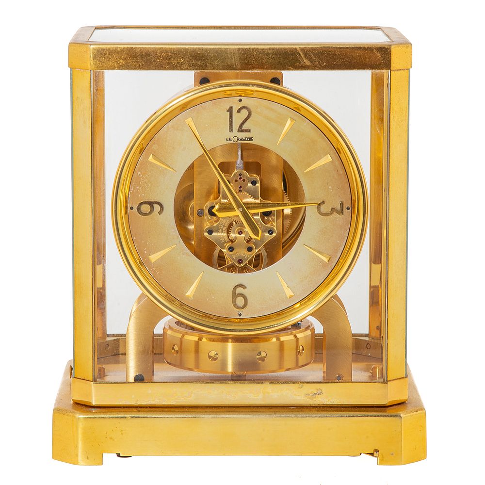 Appraisal: Le Coultre Gilt Brass Atmos Clock Serial in H in