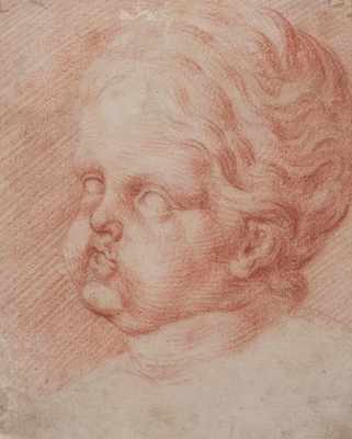 Appraisal: Italian School th Century An anonymous sanguine chalk drawing of