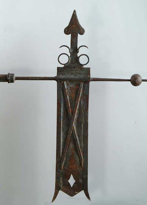 Appraisal: IRON ARROW WEATHERVANE FROM THE UNITED BAPTIST CHURCH OF ELLSWORTH