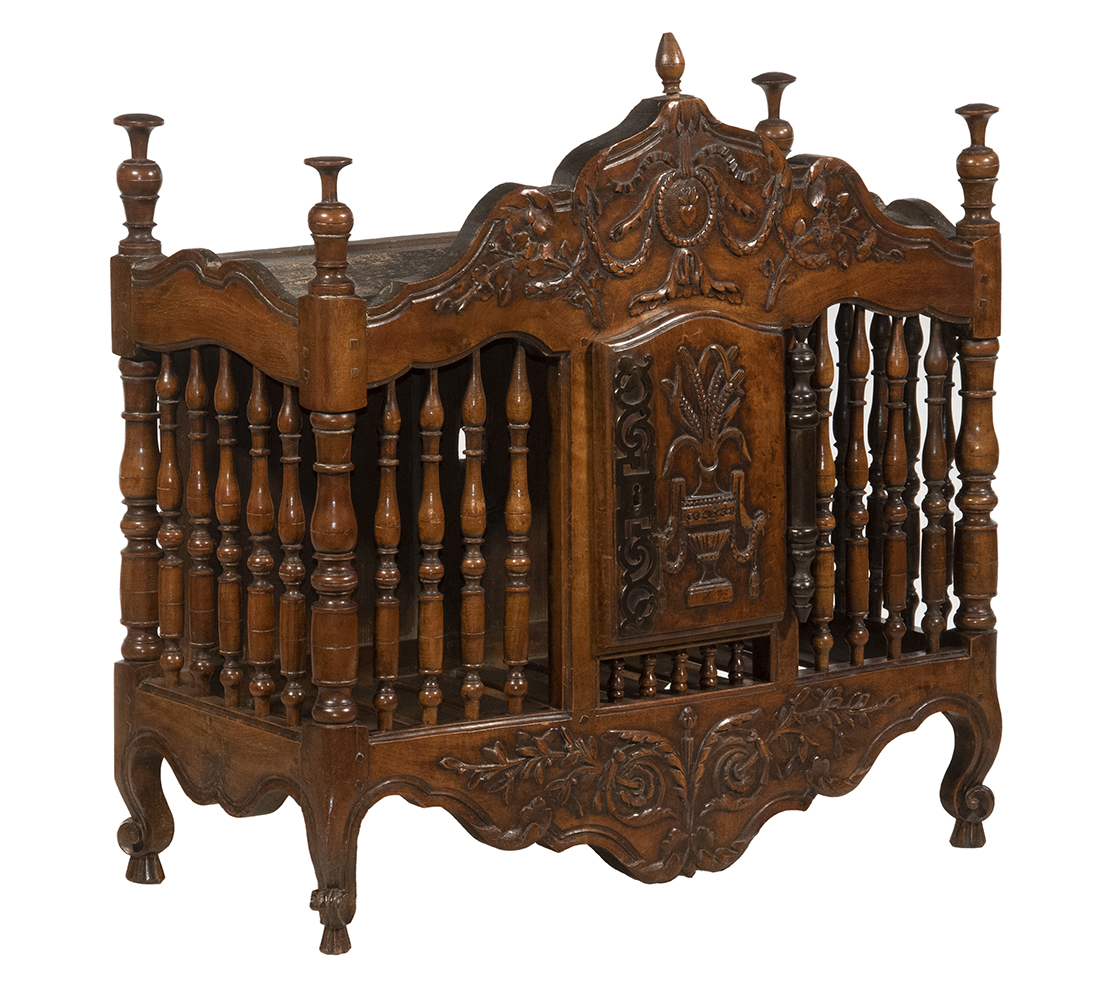 Appraisal: CARVED FRENCH PANETIERE French Provincial Bread Cabinet in carved walnut