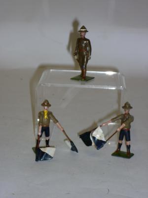 Appraisal: Britains Scout figures comprising Baden Powell in uniform and two