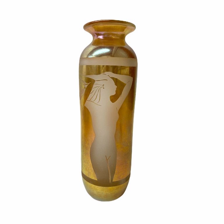 Appraisal: Circa Art Glass Vase Art Deco Style Circa Art Glass