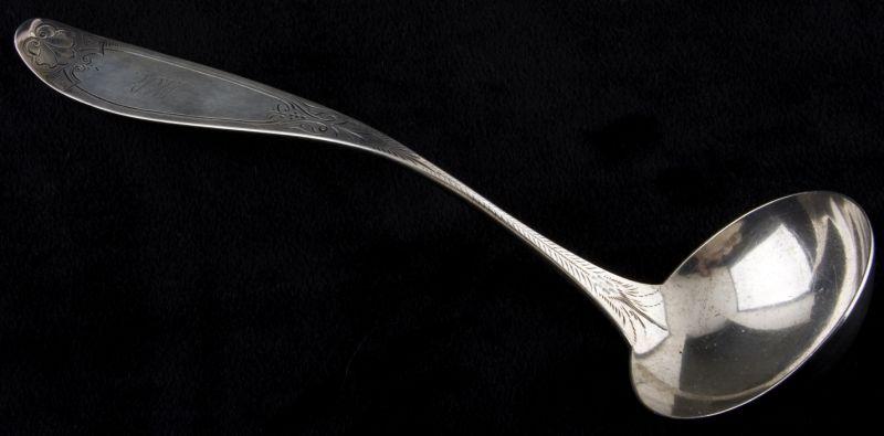 Appraisal: James Watts Coin Silver Ladle Philadelphia active s to s