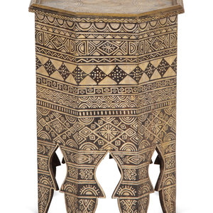 Appraisal: A Moroccan Octagonal Table th Century Height inches