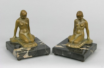 Appraisal: A Pair Of German Art Deco Period Figural Bookends Cast