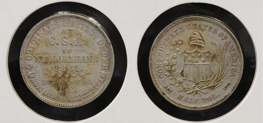 Appraisal: Confederate Scott Half Dollar Token obverse inscribed ORIGINALS STRUCK BY