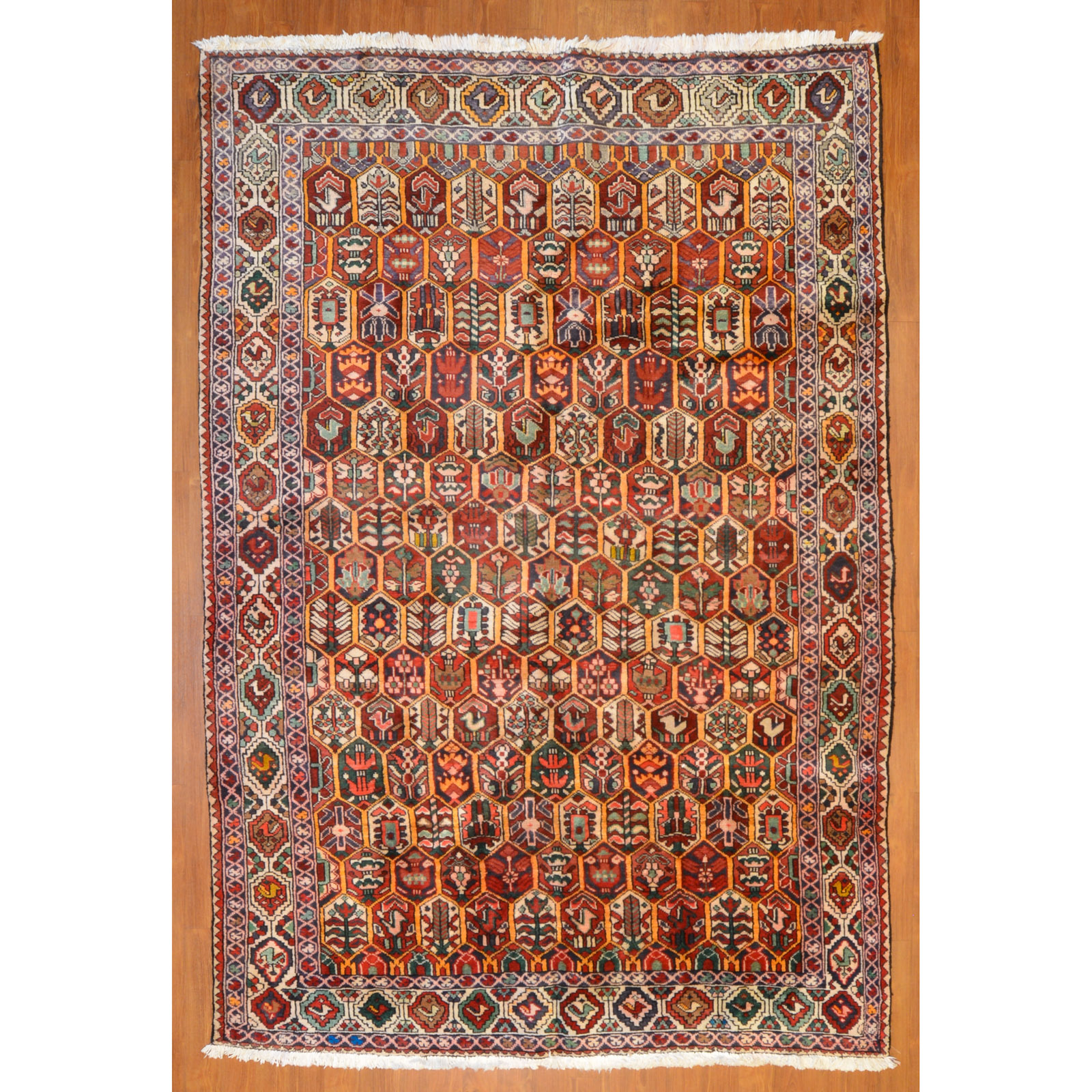 Appraisal: HAMADAN RUG PERSIA X Fourth quarter- th century hand-knotted wool