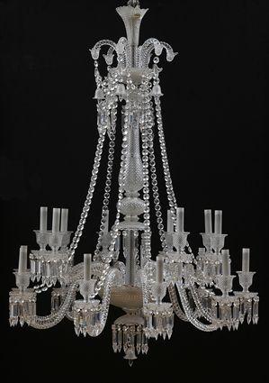 Appraisal: BACCARAT-STYLE -LIGHT CHANDELIER Measuring x in