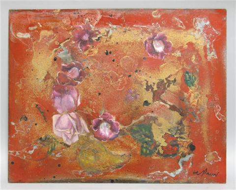 Appraisal: VICTOR DE PAUW AMERICAN - GLOXINIA FLOWERS Mixed media on