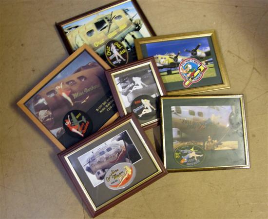 Appraisal: Six framed and mounted photographs of World War II fighter