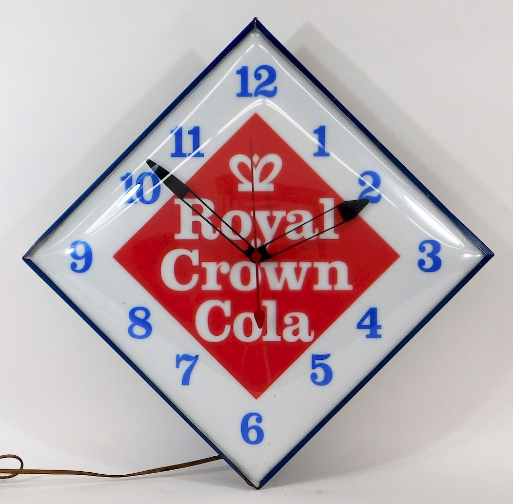 Appraisal: Royal Crown Cola Advertising Clock United States th Century Square