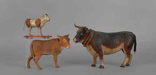 Appraisal: Large composition cow early th c together with a cow