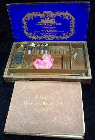 Appraisal: A part Winsor and Newton artist's box cm wide and