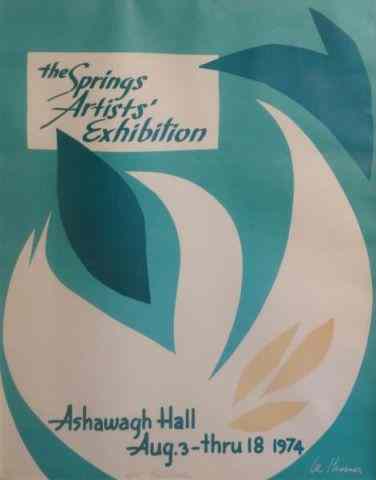 Appraisal: KRASNER Lee Lithograph Poster ''The SpringsArtists' Exhibition '' Pencil signed