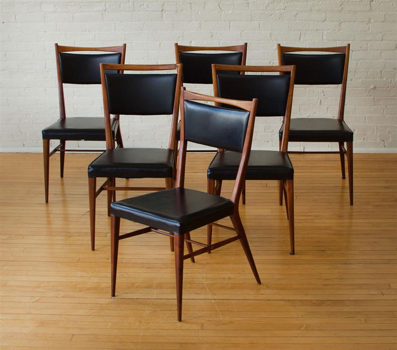 Appraisal: SIX PAUL MCCOBB H SACKS SONS CONNOISEUR COLLECTION VINYL UPHOLSTERED