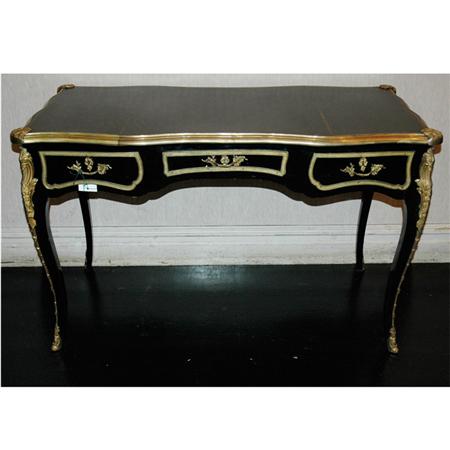 Appraisal: Louis XV Style Gilt-Bronze Mounted Ebonized Bureau Plat Estimate -