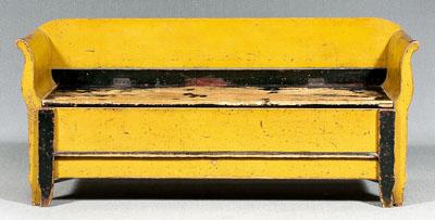 Appraisal: Paint-decorated classical daybed pine with early yellow and black paint