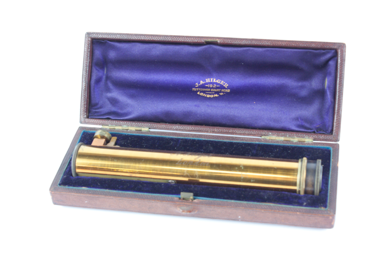 Appraisal: A thC lacquered brass spectroscope by A Hilger London in