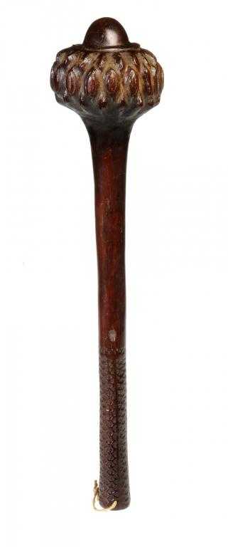 Appraisal: A FIJIAN THROWING CLUB ULA of finely patinated dense rootwood