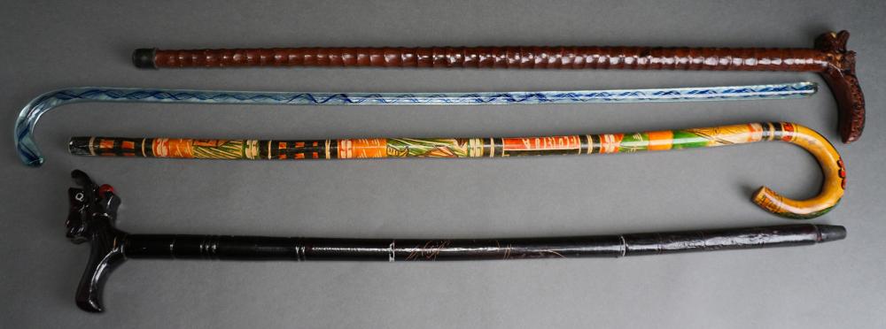 Appraisal: Four Walking Sticks Canes