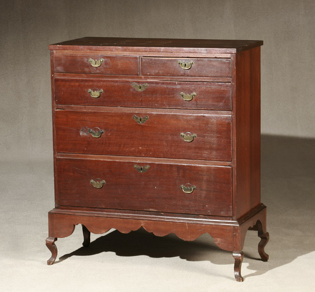 Appraisal: Queen Anne Walnut Chest-on-Frame Piedmont North Carolina Probably Randolph or