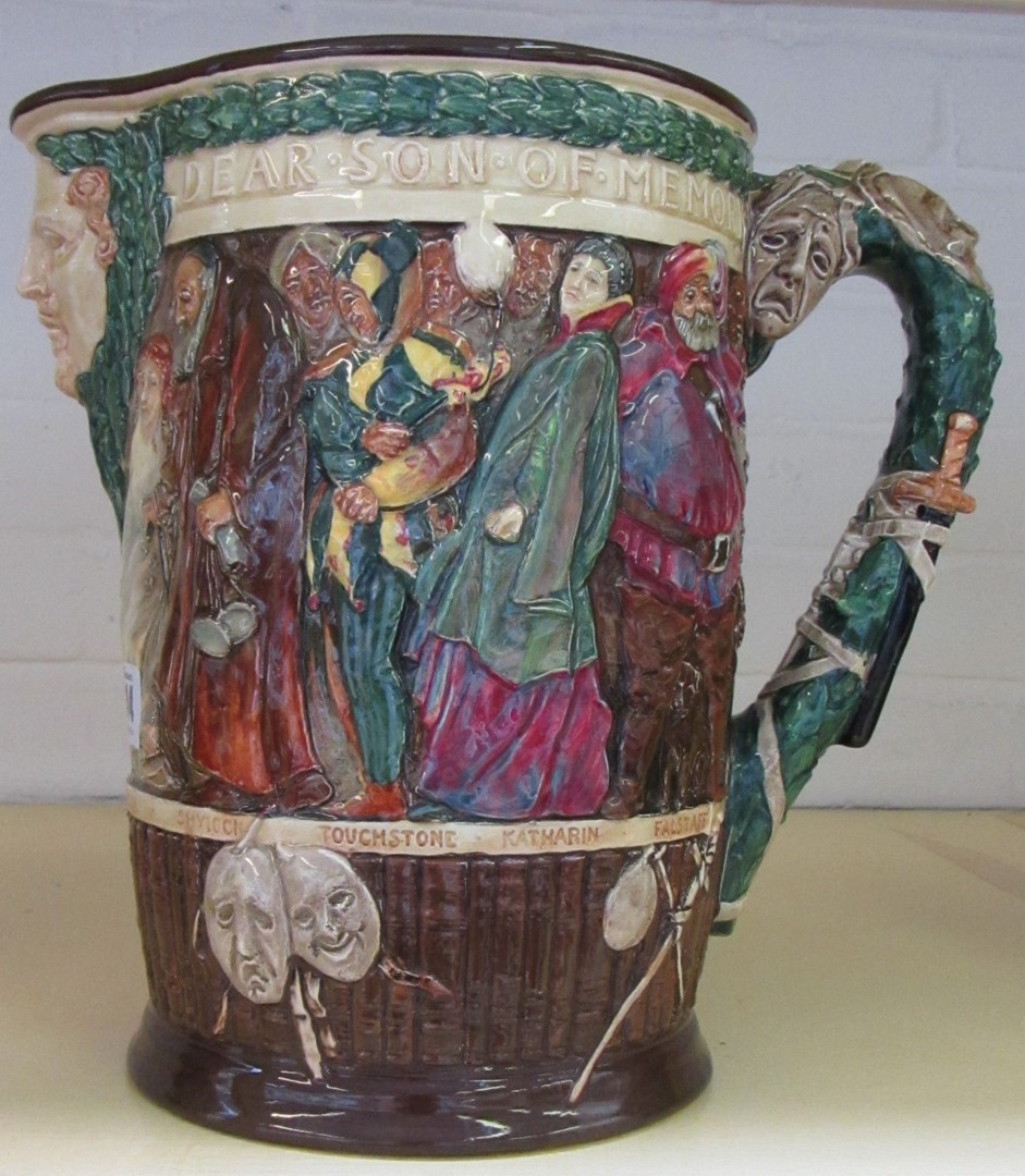 Appraisal: A Royal Doulton jug by Charles Noke 'The Shakespeare Jug'