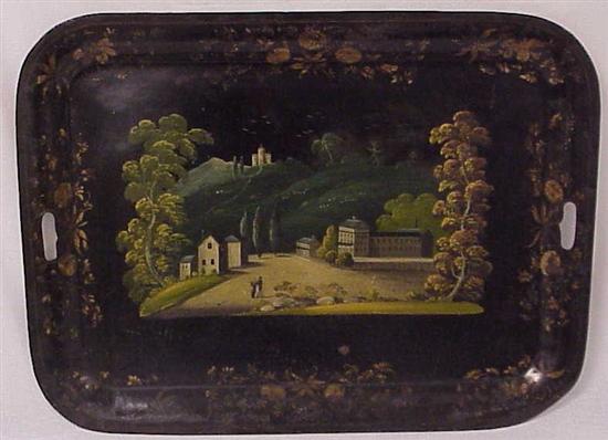 Appraisal: th C rectangular tole tray '' h x '' w