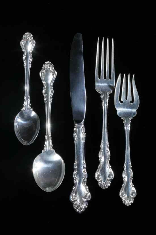 Appraisal: -PIECE REED BARTON STERLING SILVER FLATWARE SERVICE ''Spanish Baroque'' pattern