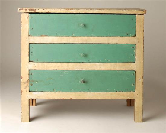 Appraisal: A Child's Country Painted Chest of Drawers c country made