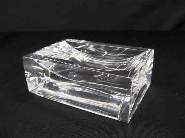 Appraisal: Baccarat Crystal Soap Dish '' x '' signed excellent