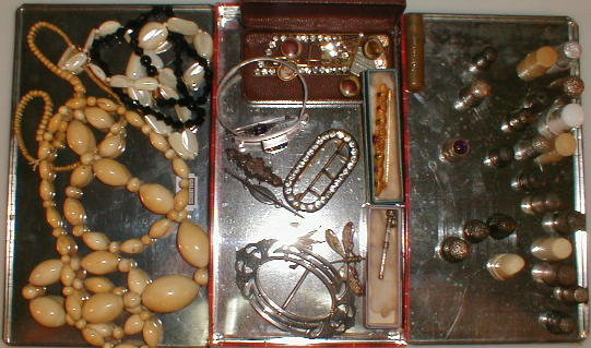 Appraisal: Costume and white metal jewellery items including miniature propelling pencil