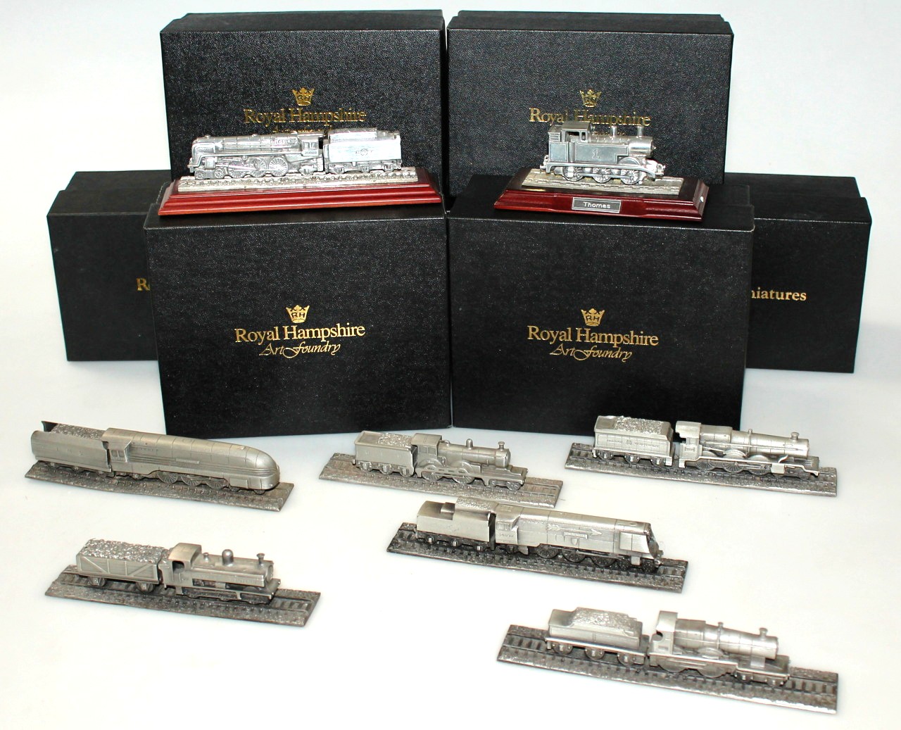 Appraisal: Various Royal Hampshire pewter Art Foundry train models to include