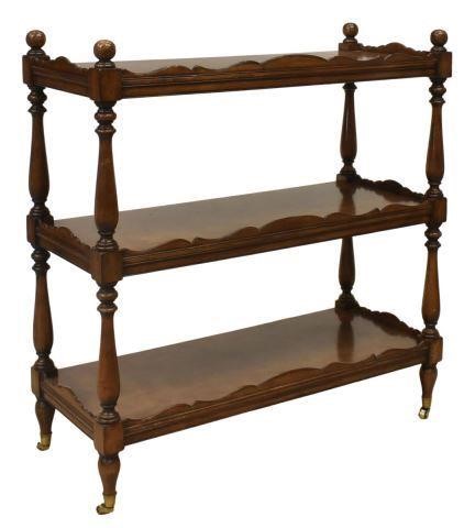 Appraisal: English style burlwood server late th c three tiers with