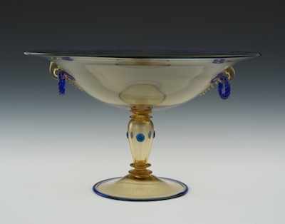 Appraisal: A Steuben Frederick Carder Glass Centerpiece The pale amber body