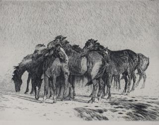 Appraisal: Alfred Roloff Germany - Pencil Signed Etching of a group