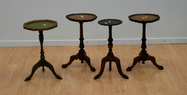 Appraisal: Four small wine tables