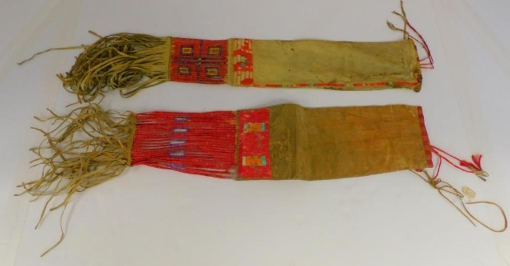 Appraisal: TWO PLAINS NATIVE AMERICAN PIPE BAGS LATE TH early th