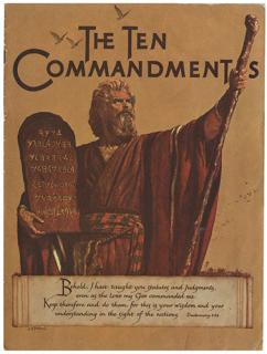 Appraisal: The Ten Commandments Movie Book Signed by Cecil B DeMille