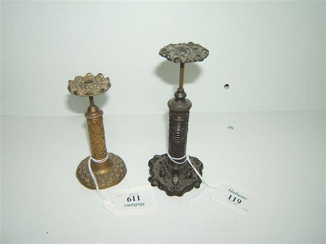 Appraisal: A VICTORIAN BRASS 'CANDLESTICK' OR LIGHTHOUSE LETTER SCALE by R