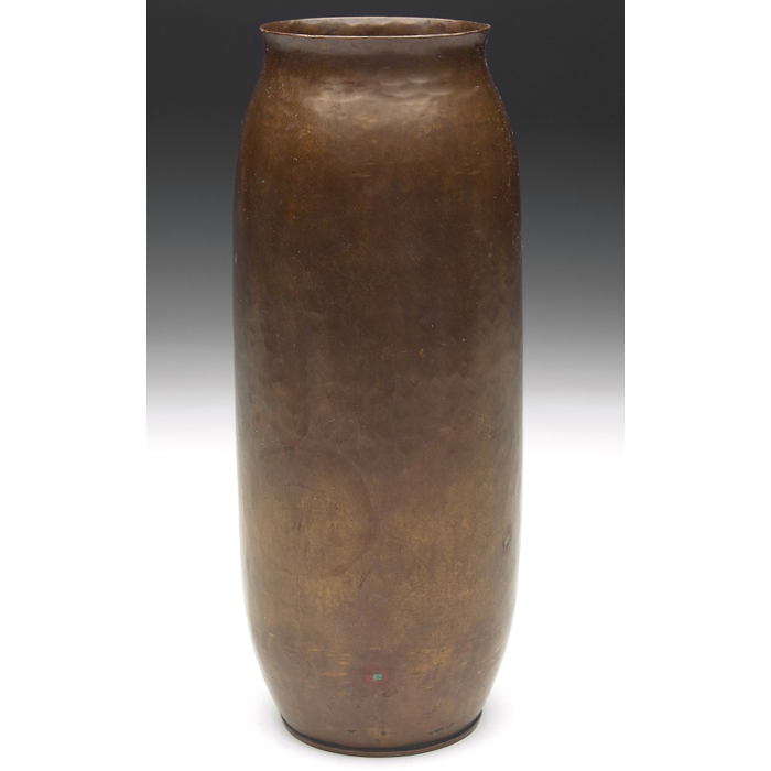 Appraisal: F J Wildenhofer vase hammered copper original patina marked ''w