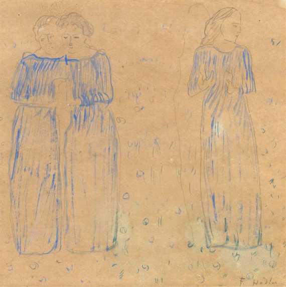 Appraisal: HODLER FERDINAND Bern - Geneva Study for Eurhythmische Empfindung Circa